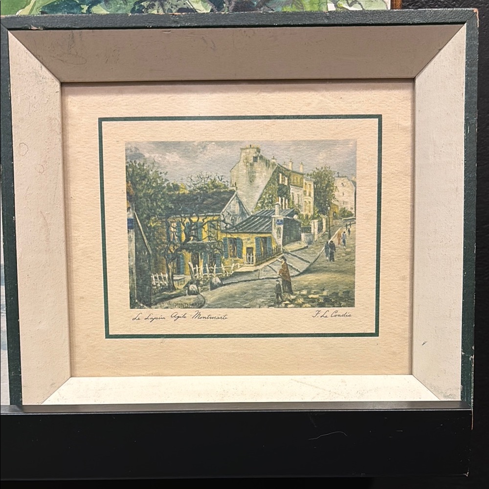 Vintage French Street Scene Mini Framed Print